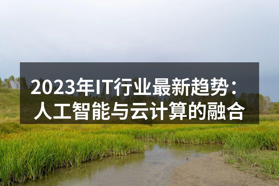2023年IT行业最新趋势：人工智能与云