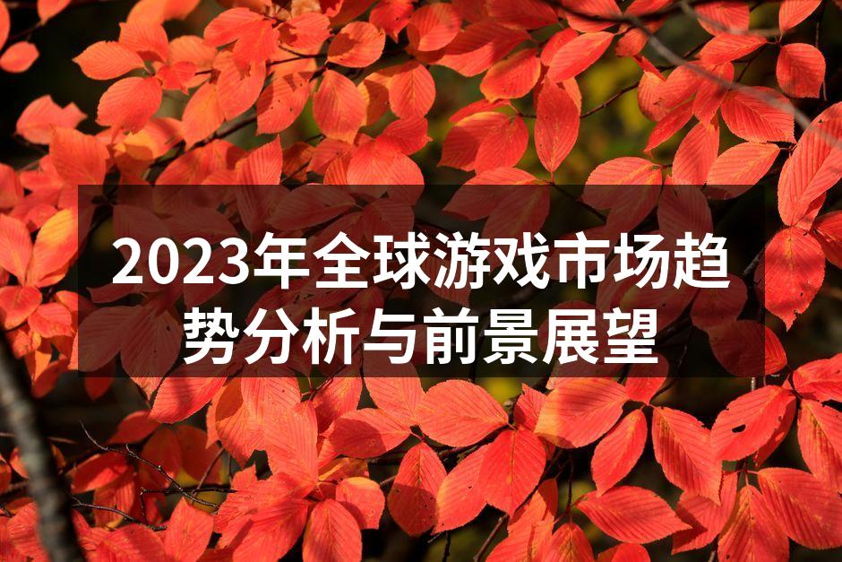 2023年全球游戏市场趋势分析与前景展望